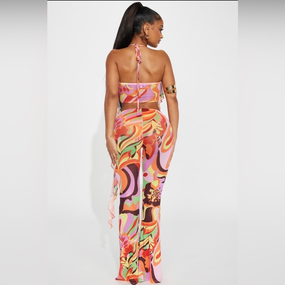 NWT Fashion Nova Tanya Mesh Pant Set - Size XL - Picture 2 of 7